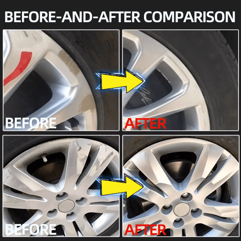 Kit de reparación de arañazos en cubos de rueda de coche, pasta de pulido, removedor de óxido y decoloración