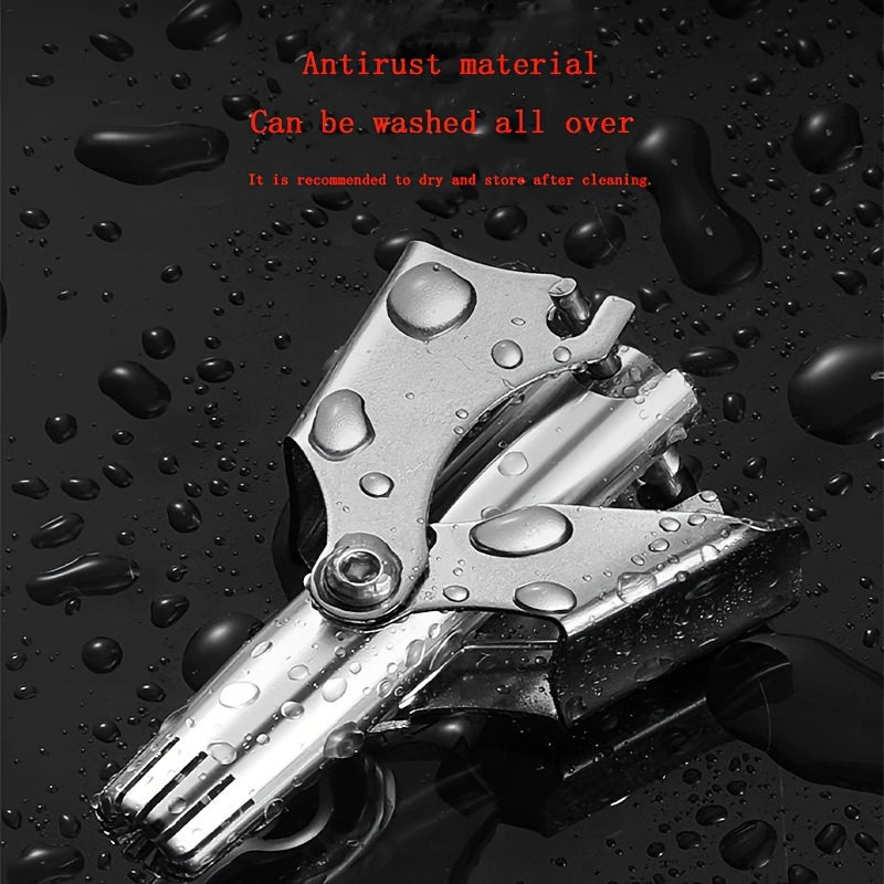 Afeitadora manual de acero inoxidable para vello nasal para hombres y mujeres, lavable, portátil, sin necesidad de batería