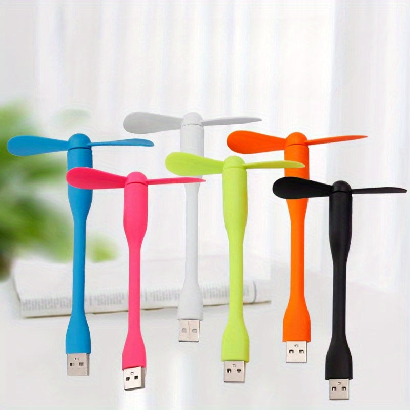 3-to'plam Mini USB ventilyatorlar, noutbuk, stol usti va quvvat banki uchun moslashuvchan, portativ sovutish