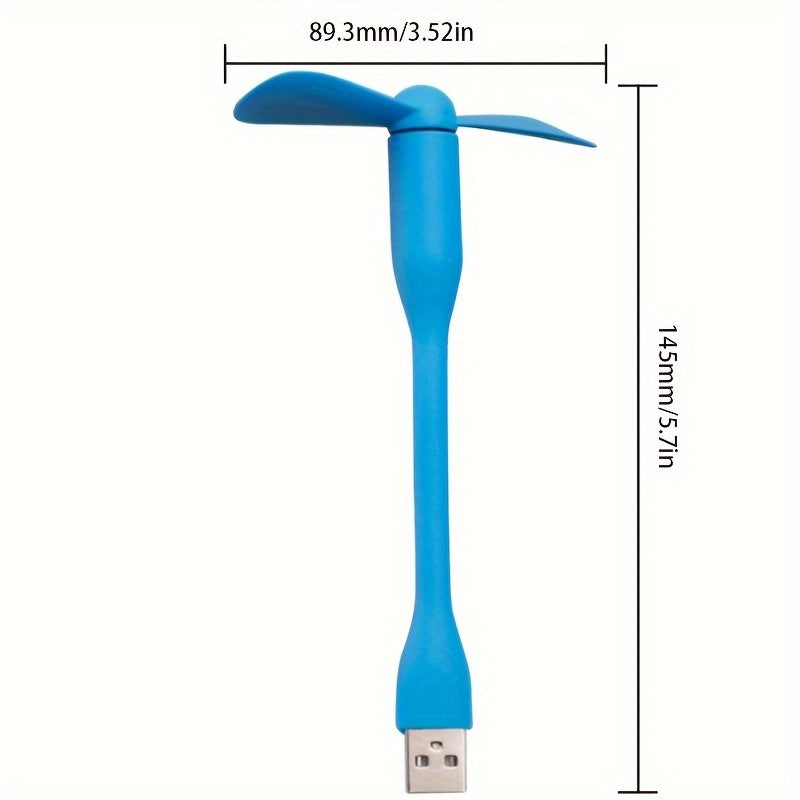 3-to'plam Mini USB ventilyatorlar, noutbuk, stol usti va quvvat banki uchun moslashuvchan, portativ sovutish