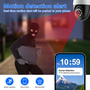 2MP HD Security Camera with Dual Band WiFi, Night Vision, Auto-Tracking and Alerts