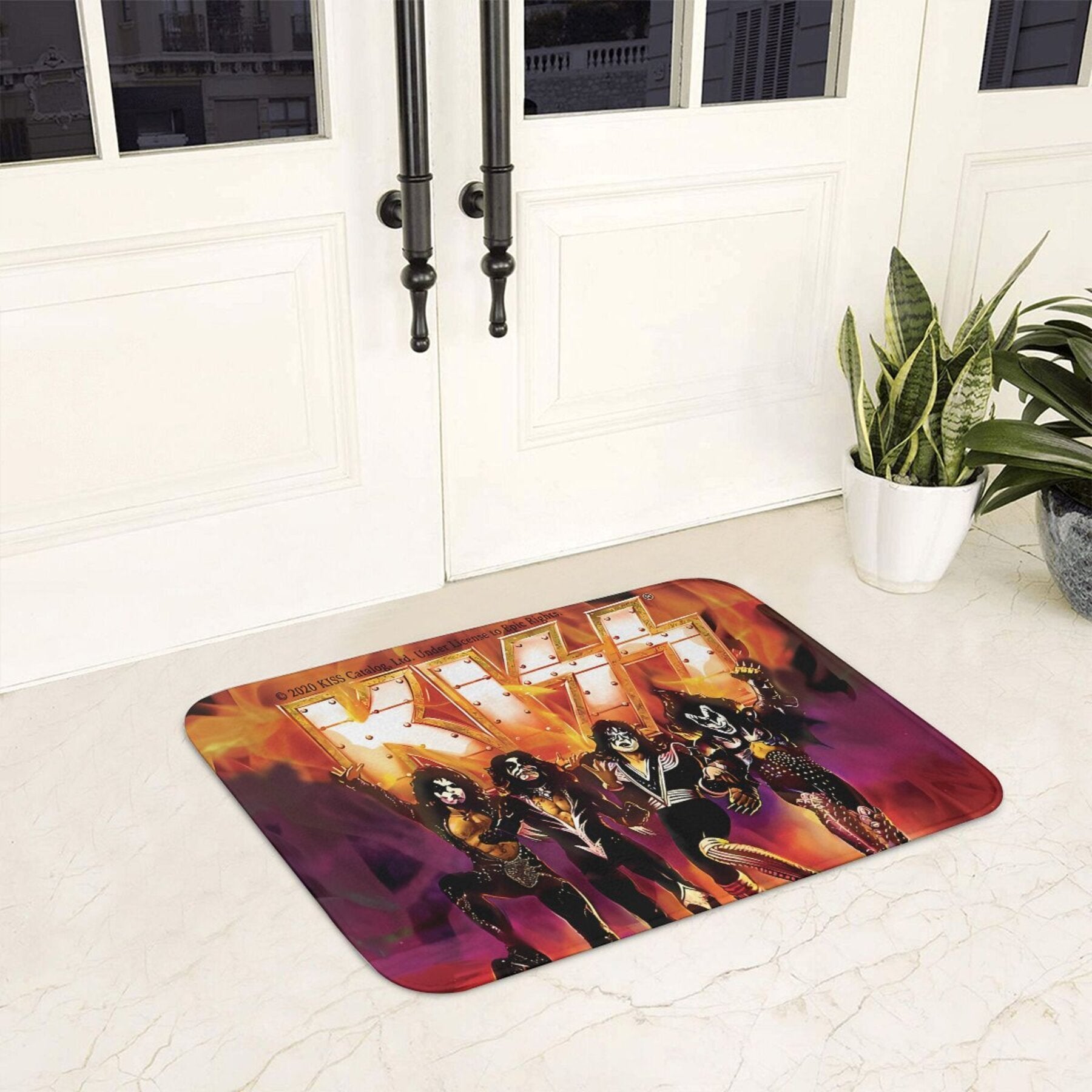 Non-Slip Kitchen Mat Durable Polyester Easy to Clean Entryway Living Room Decor