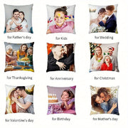 Personalized Photo Pillowcase Custom Peach Skin Cushion Cover for Family Pets Home Decor