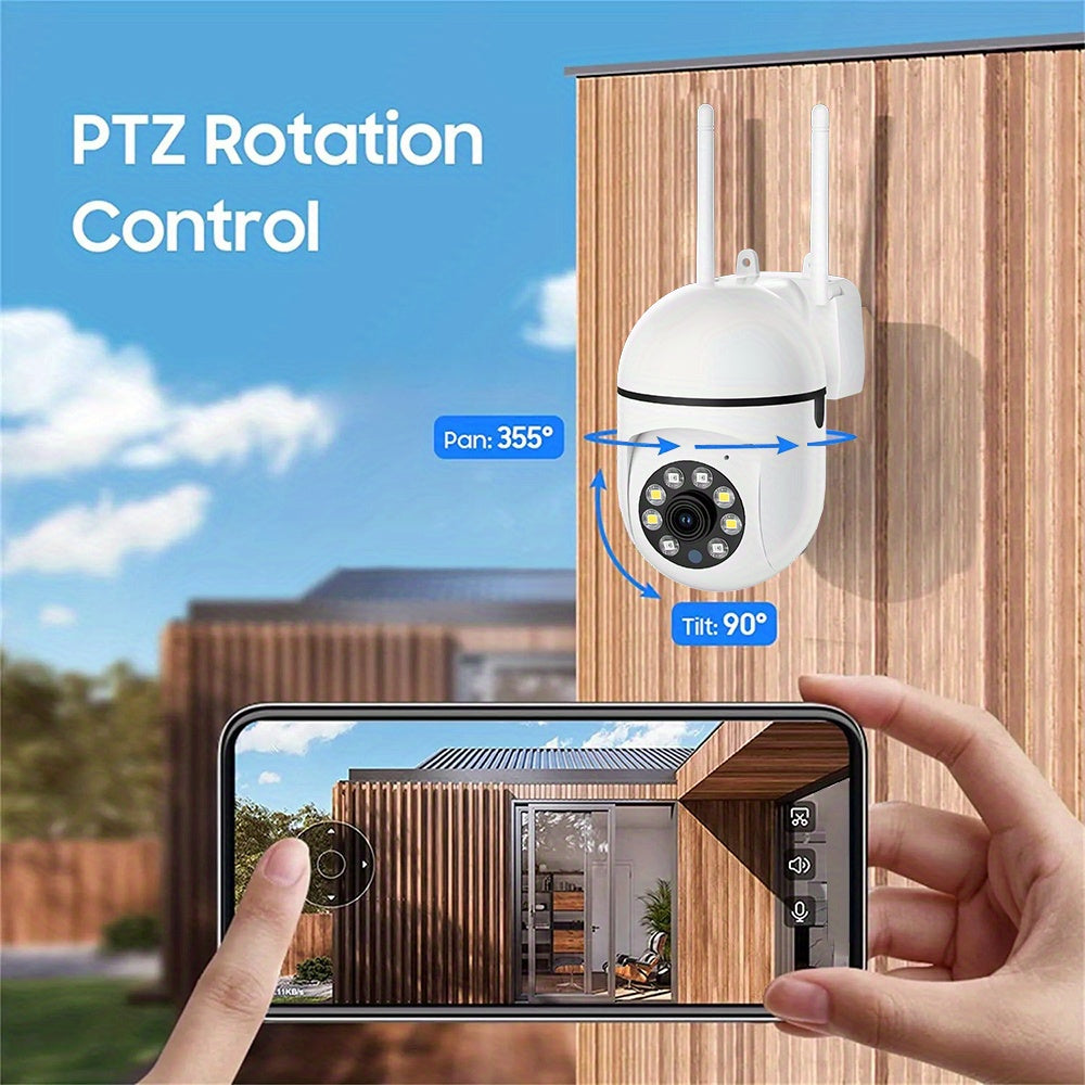 White 2-Pack Full HD 1080P Wireless IP Security Camera with Night Vision WiFi Motion Detection and Remote Monitoring