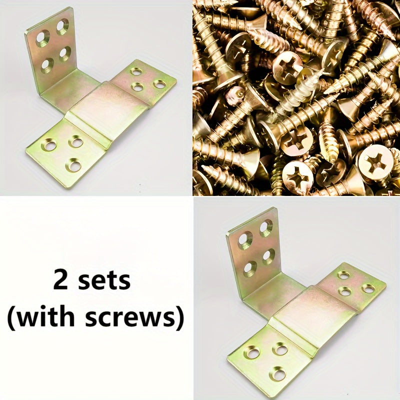 Kit de hardware para estructura de cama de metal con ganchos y tornillos de alta resistencia, acabado dorado
