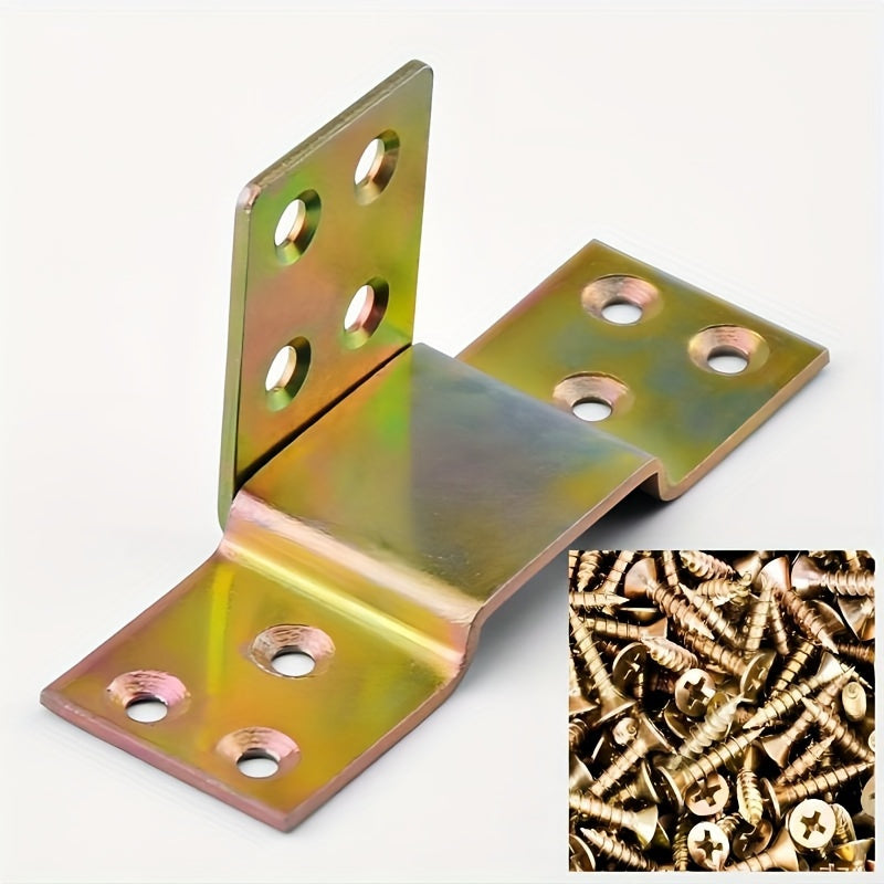 Kit de hardware para estructura de cama de metal con ganchos y tornillos de alta resistencia, acabado dorado