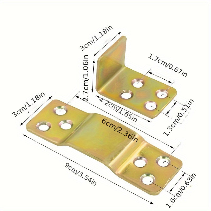 Kit de hardware para estructura de cama de metal con ganchos y tornillos de alta resistencia, acabado dorado