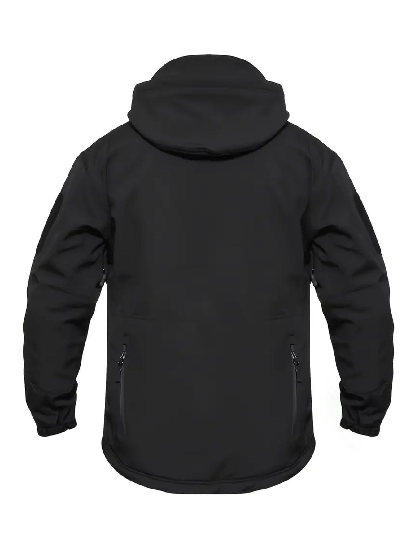 Men's Tactical Winter Camo Set Hooded Windproof Jacket Cargo Pants Fleece Lined Polyester Spandex