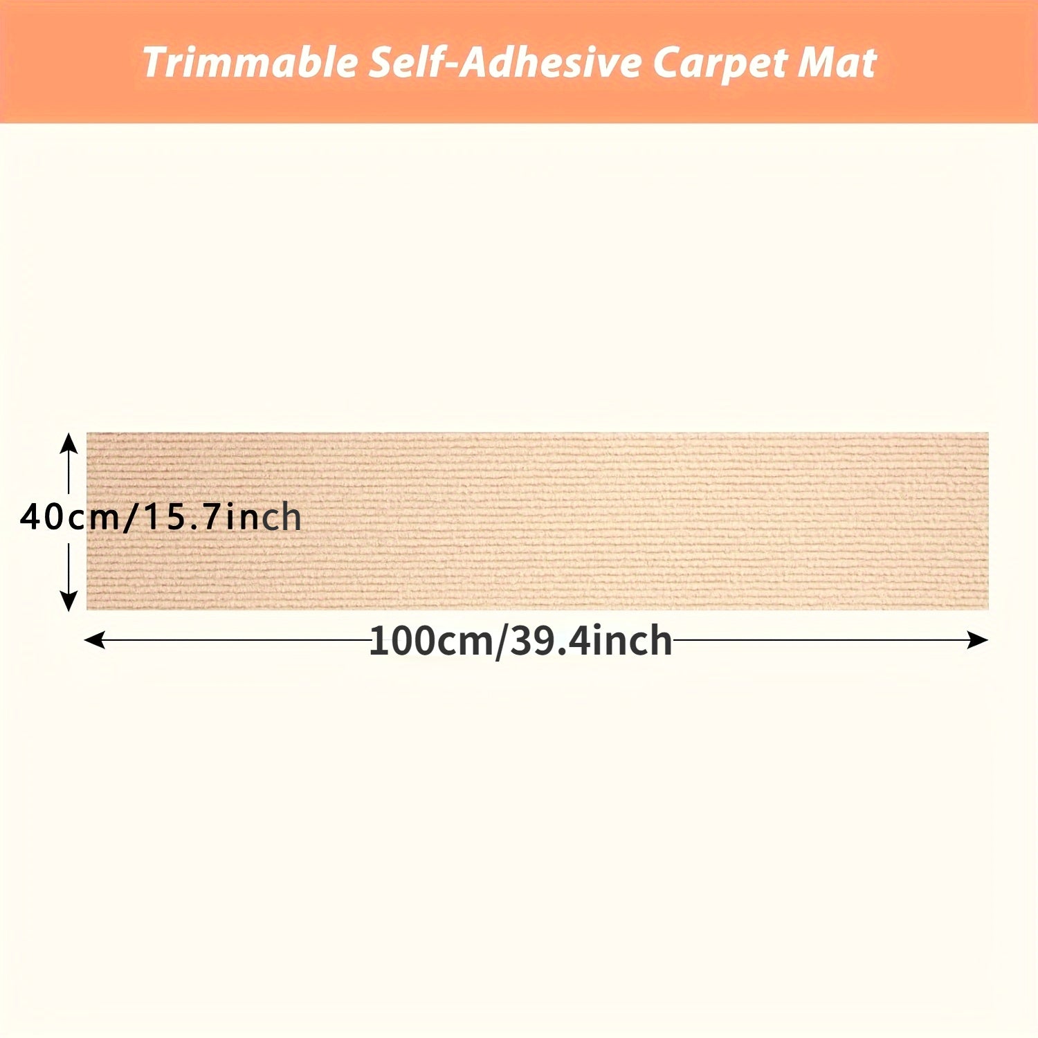 Self-Adhesive Cat Scratching Pad Claw Care Furniture Protection Polyester 39.88cm x 100.08cm