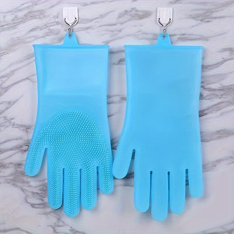 Ambidextrous Silicone Kitchen Gloves Waterproof Antibacterial Dishwasher Safe