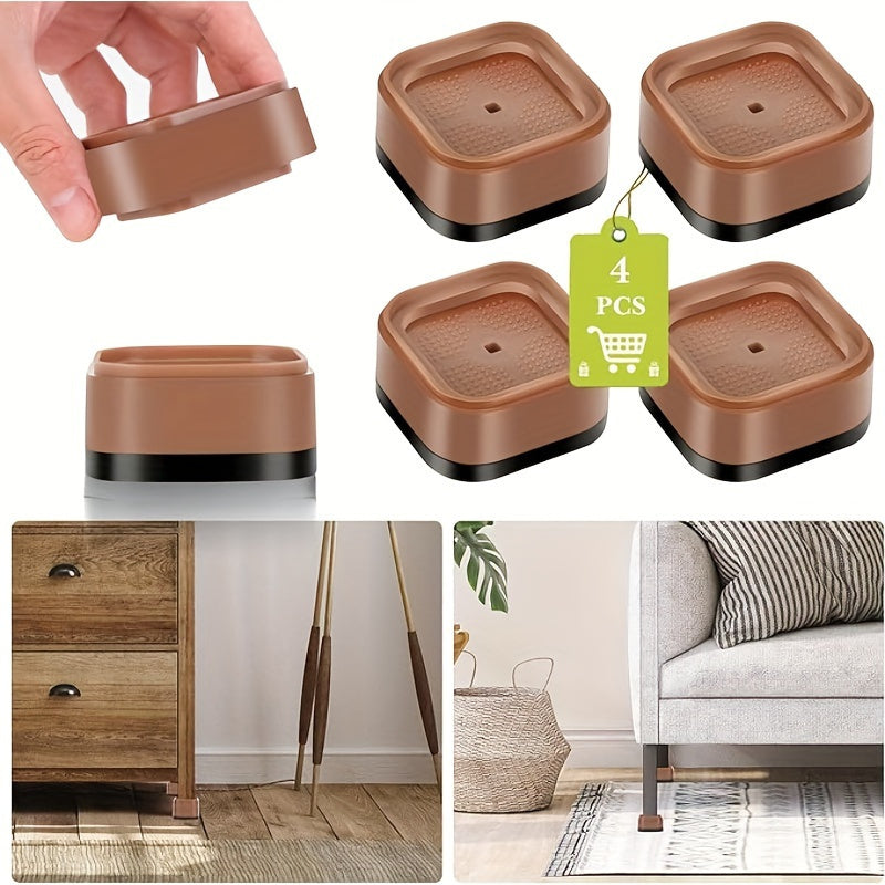 Black Adjustable Furniture Lifter Set for Tables Sofas Chairs Bed Frames 3.17cm High