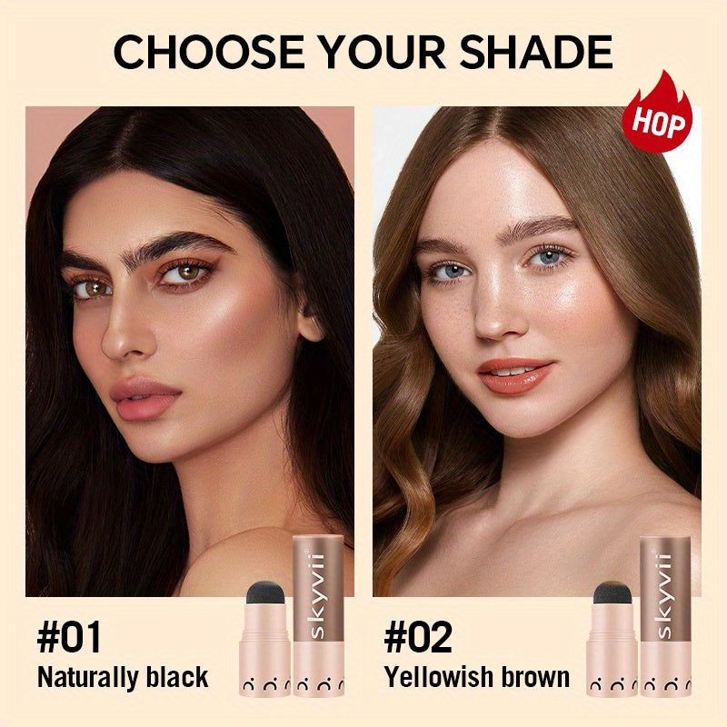 Водонепроницаемая палочка-консилер для волос для скрытия седых волос и корней. Растительный сквалан для улучшенного покрытия. Устойчив к поту и водонепроницаем на весь день.