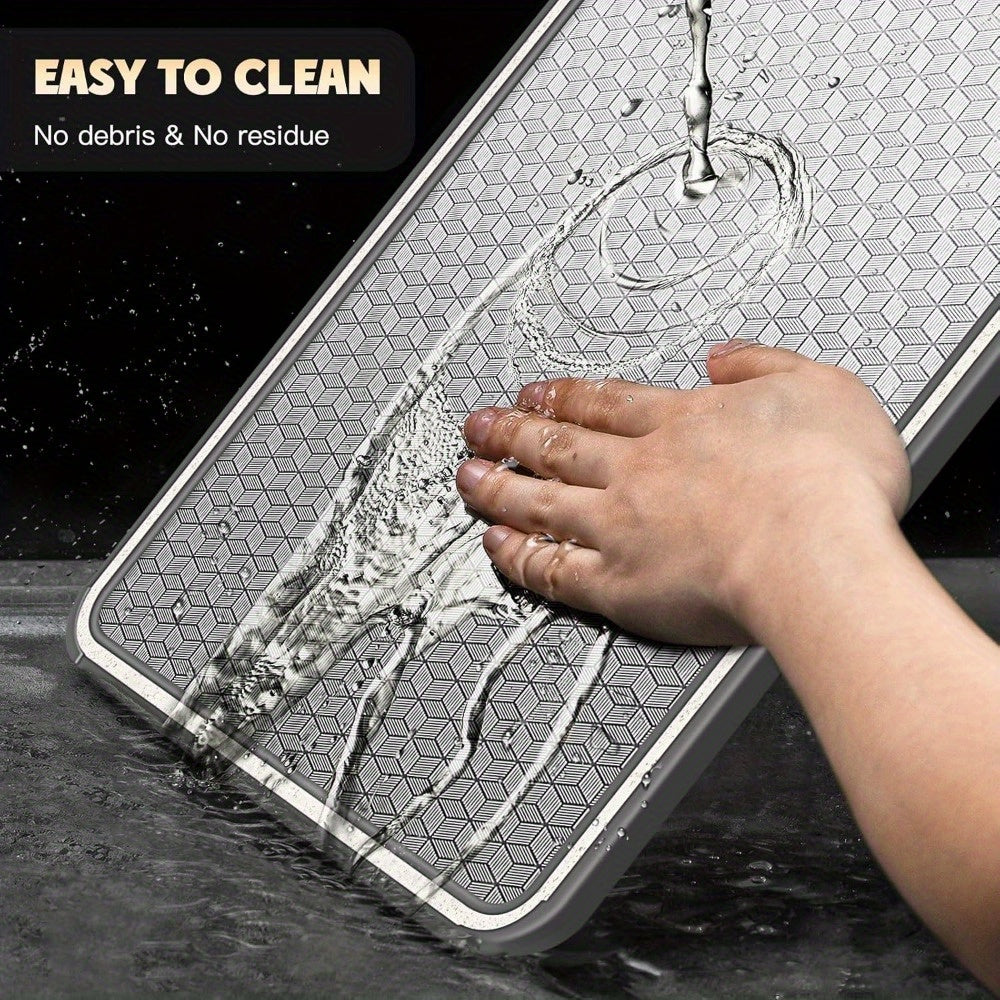 Stainless Steel Double-Sided Cutting Board with Juice Groove and Non-Slip Silicone