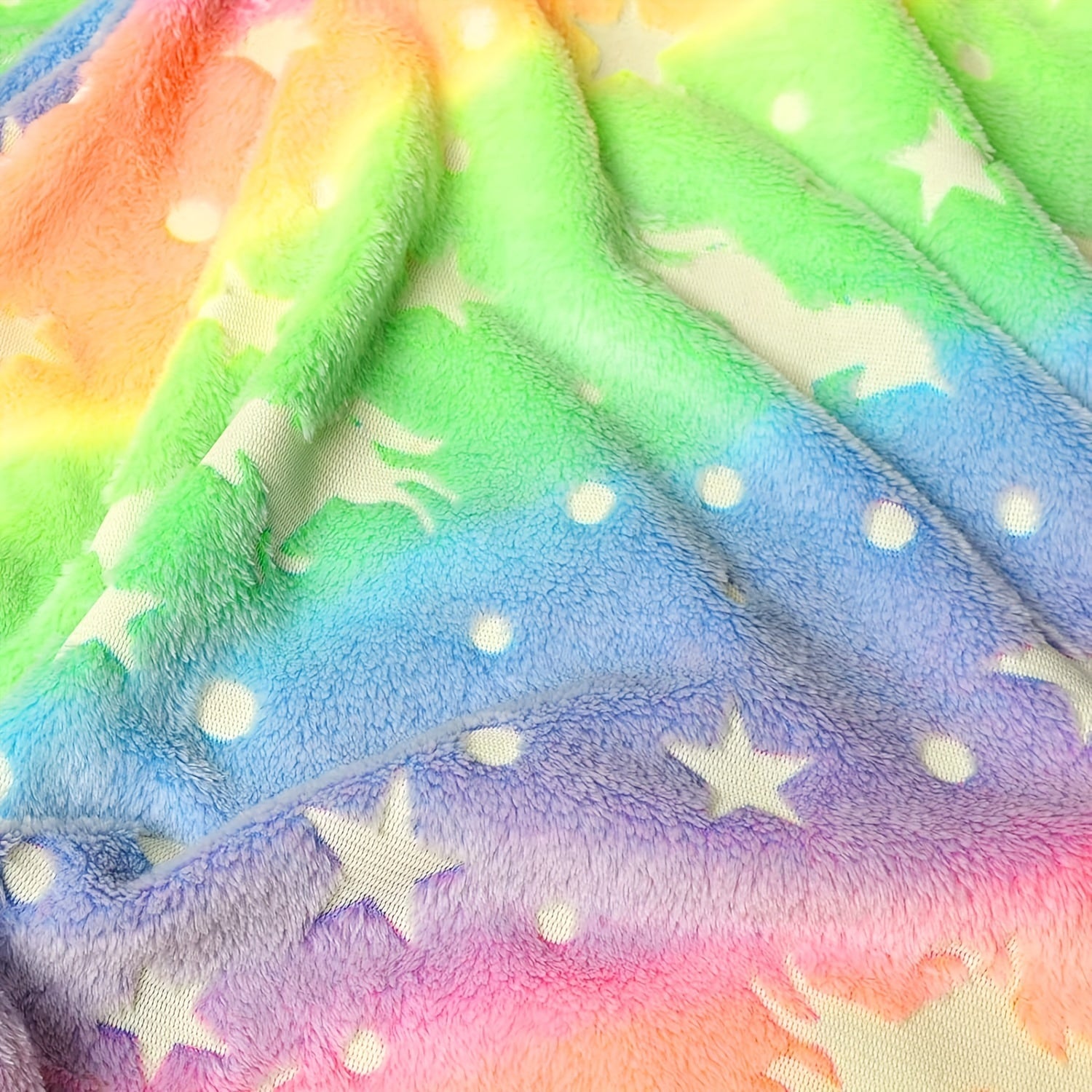 Cozy Glow-in-the-Dark Unicorn Blanket Flannel Throw for All Seasons