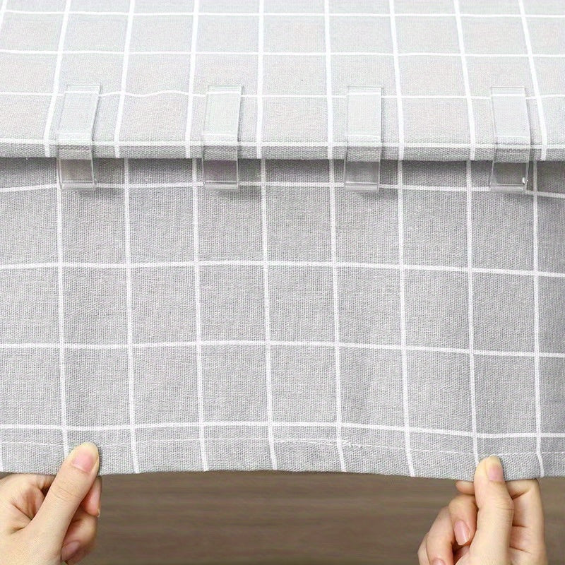 Tablecloth Fixing Clips Set, Transparent, Anti-Slip, Kitchen and Party Use