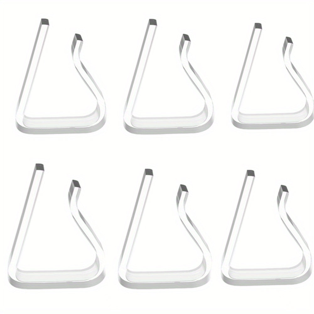 Tablecloth Fixing Clips Set, Transparent, Anti-Slip, Kitchen and Party Use