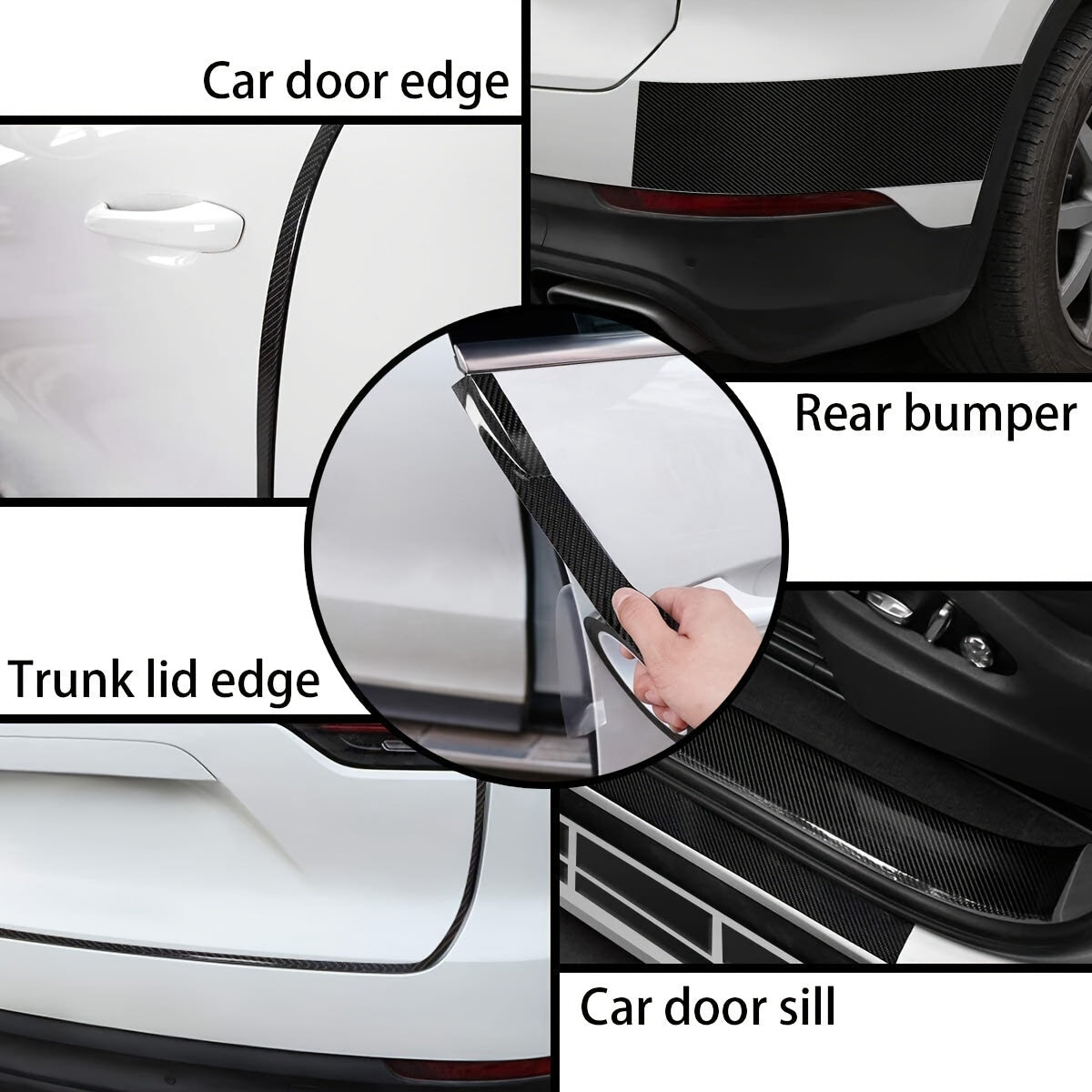 Durable PVC Car Door Sill Protector Scratch and Scuff Guard for Interior Protection