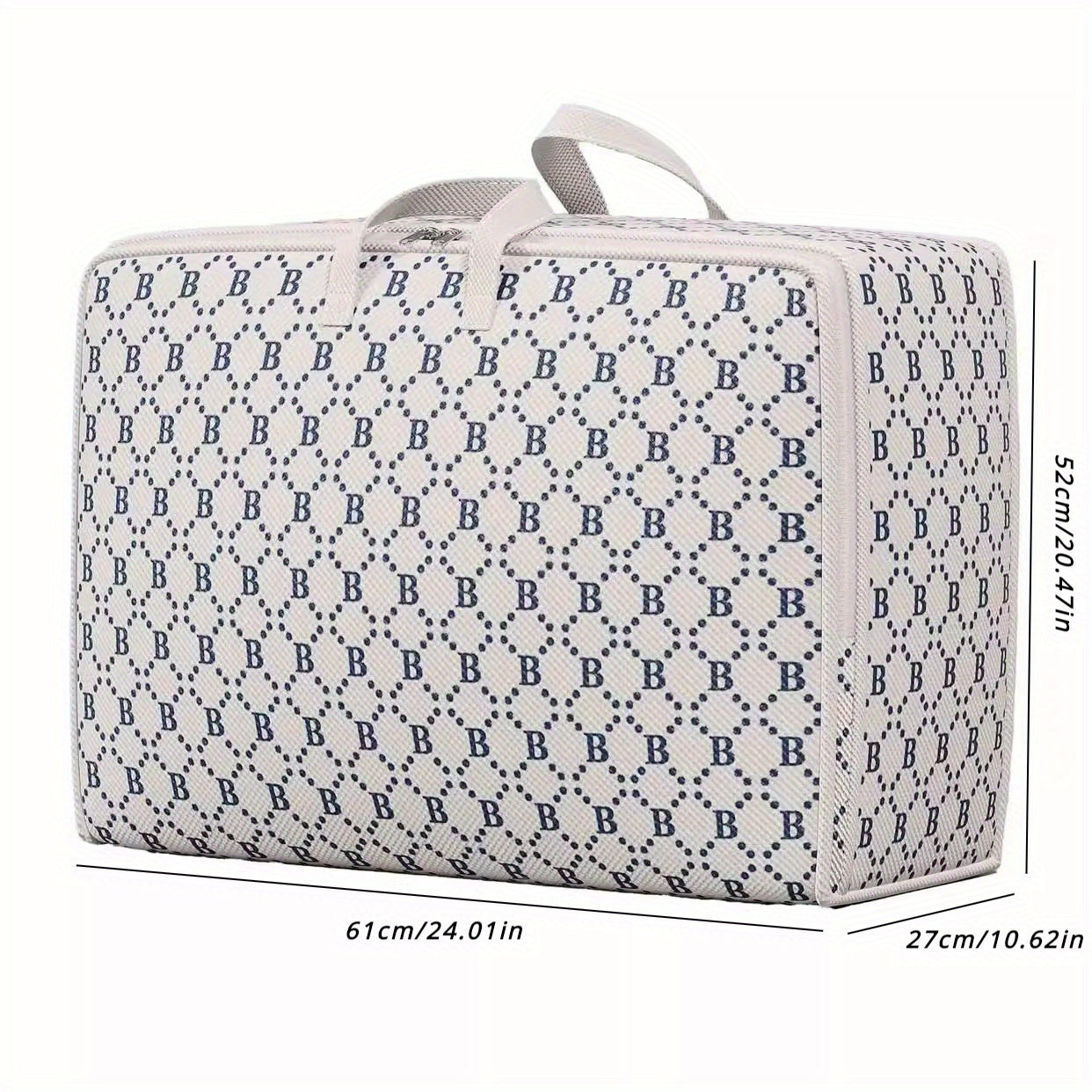 Cajas de almacenamiento impermeables con asas y organizador plegable con cremallera para ropa, mantas y compras