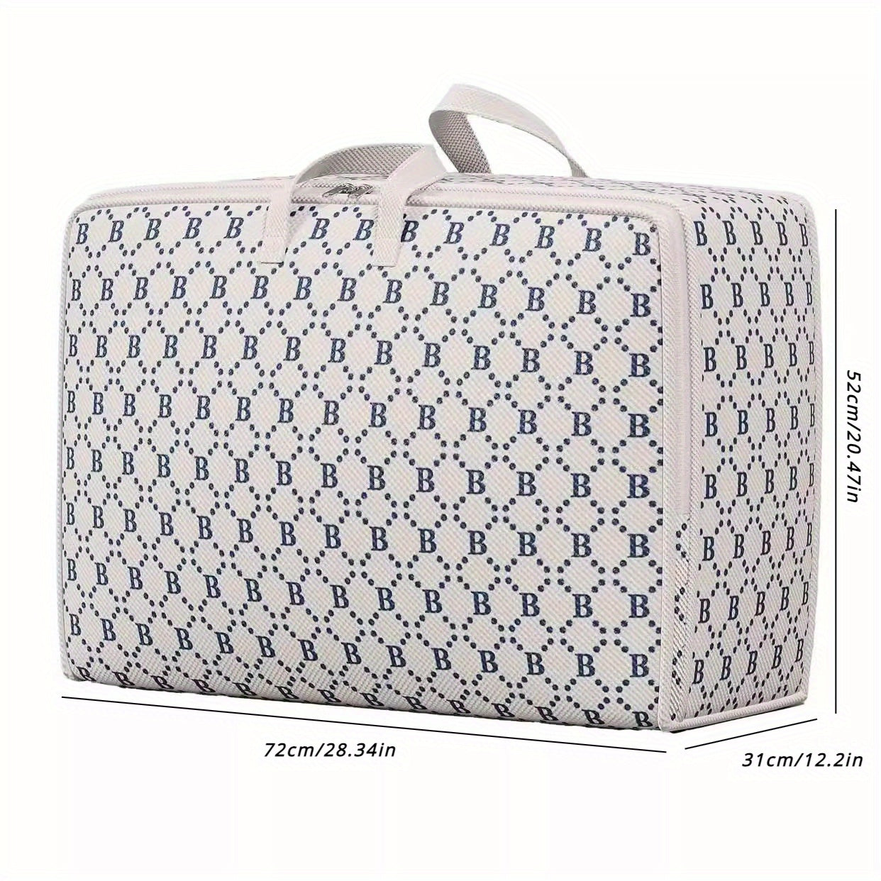 Cajas de almacenamiento impermeables con asas y organizador plegable con cremallera para ropa, mantas y compras