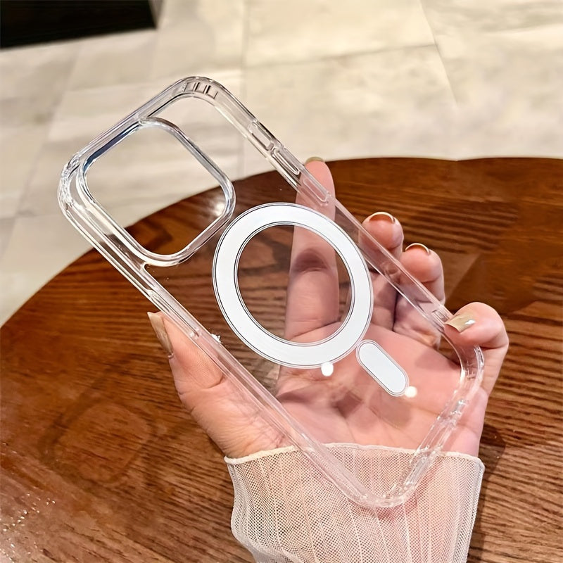 Magnetic Suction iPhone Case TPU Anti-Fall Protection for Models 11 to 15 Pro Max