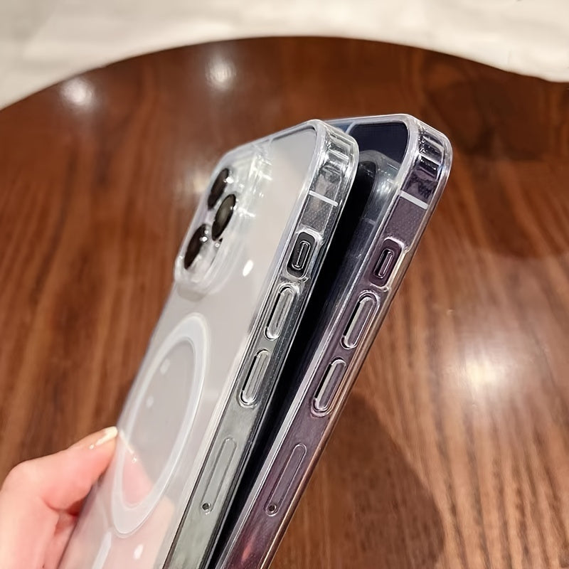 Magnetic Suction iPhone Case TPU Anti-Fall Protection for Models 11 to 15 Pro Max