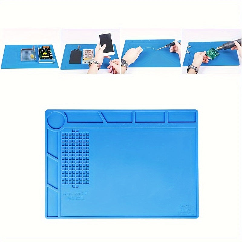 High-Density Silicone Electronics Soldering Mat Heat Resistant Anti-Corrosion Non-Slip Magnetic Repair Surface