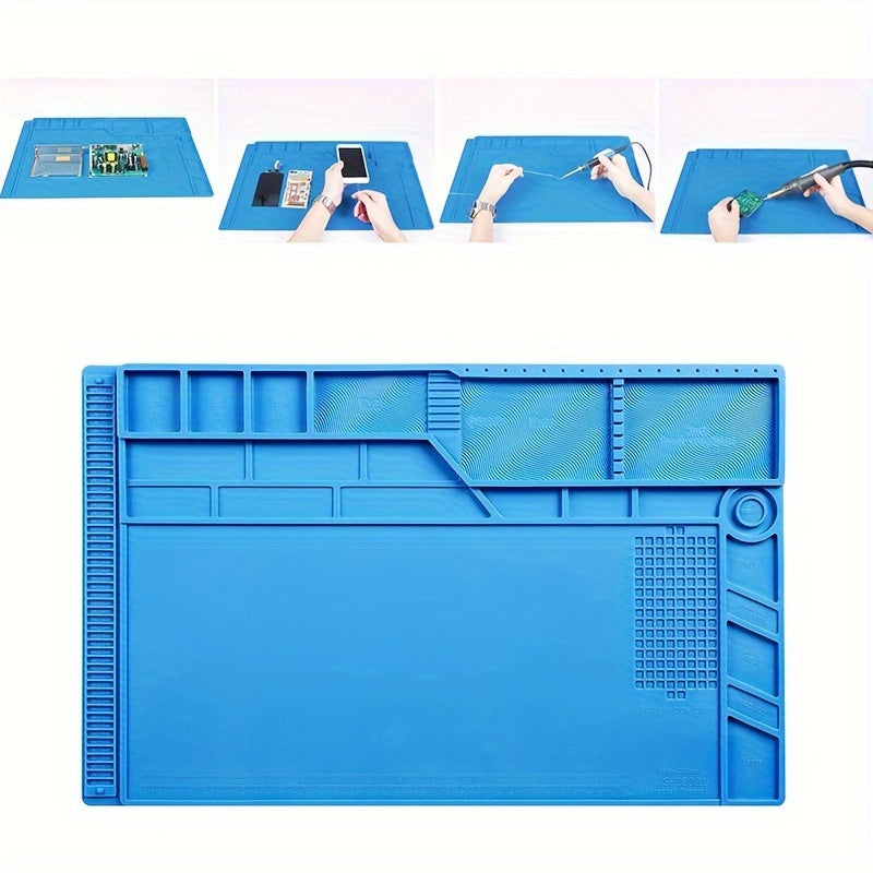 High-Density Silicone Electronics Soldering Mat Heat Resistant Anti-Corrosion Non-Slip Magnetic Repair Surface