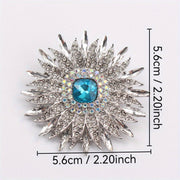 Rhinestone Floral Brooch Pin Irregular Flower Design Jewelry for Parties Travel Daily Wear