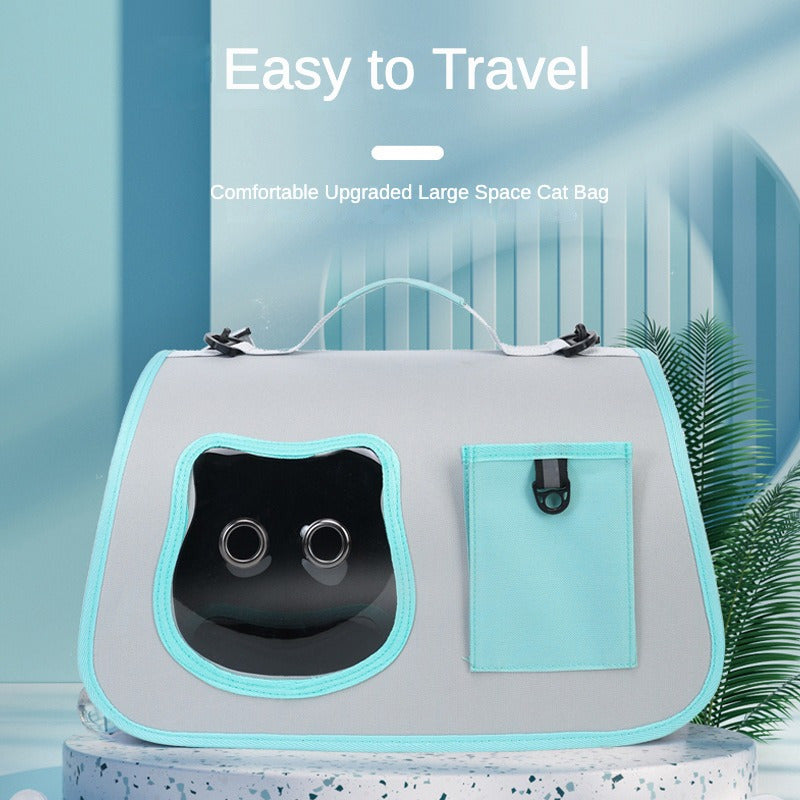 Portable Cat Carrier Bag Soft-Sided Pet Travel Tote with Zipper Closure for Small Dogs and Cats