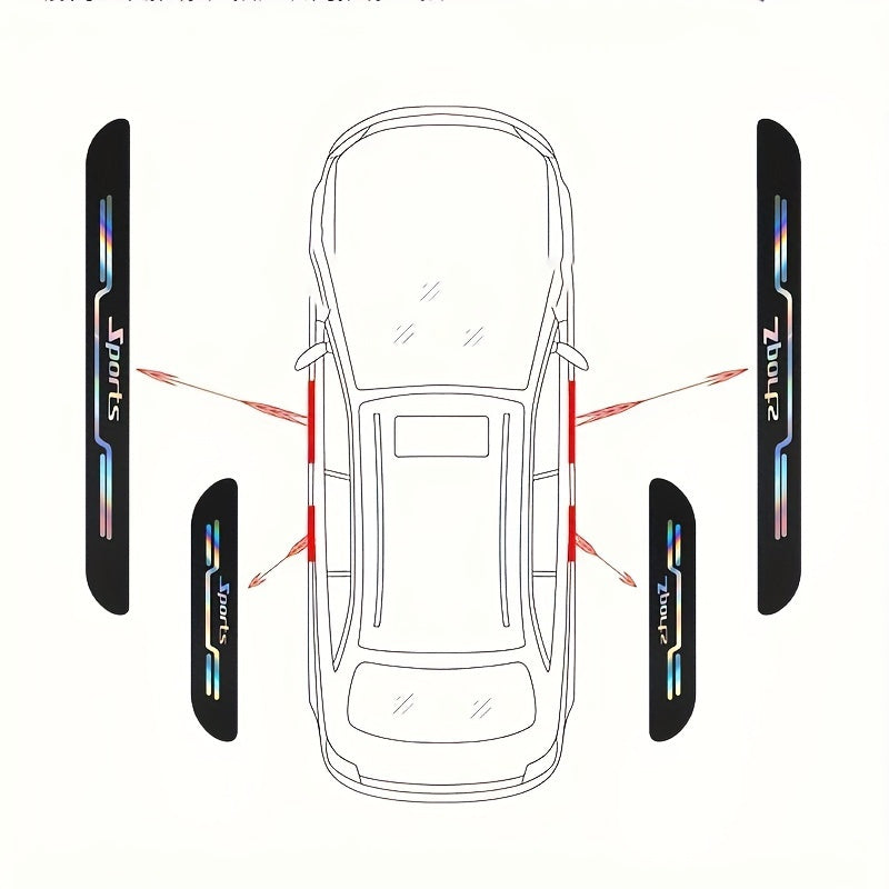 Avtomobil chegarasi himoyasi barlar to'plami 4 dona lazer kesilgan, chizishga qarshi, transport vositalari uchun aksessuarlar