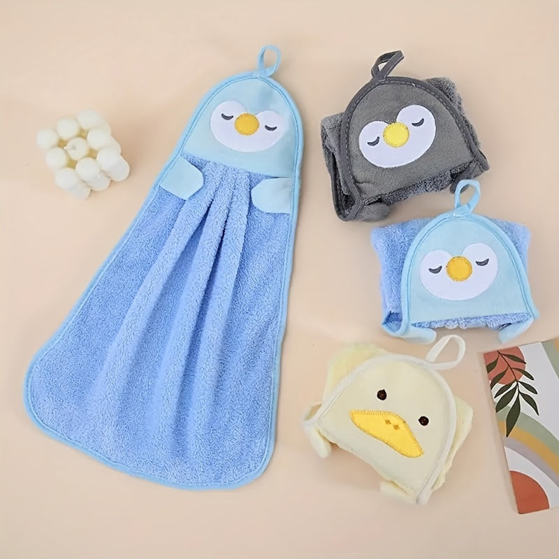 Cute Cartoon Hand Towel Soft Absorbent for Household Cleaning Bathroom Use