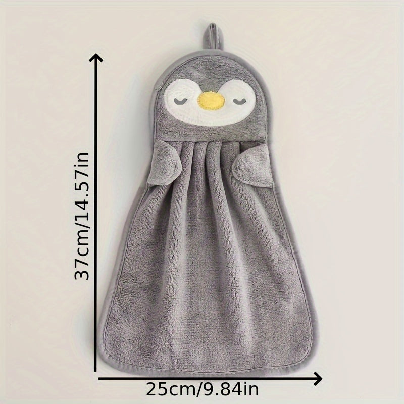 Cute Cartoon Hand Towel Soft Absorbent for Household Cleaning Bathroom Use