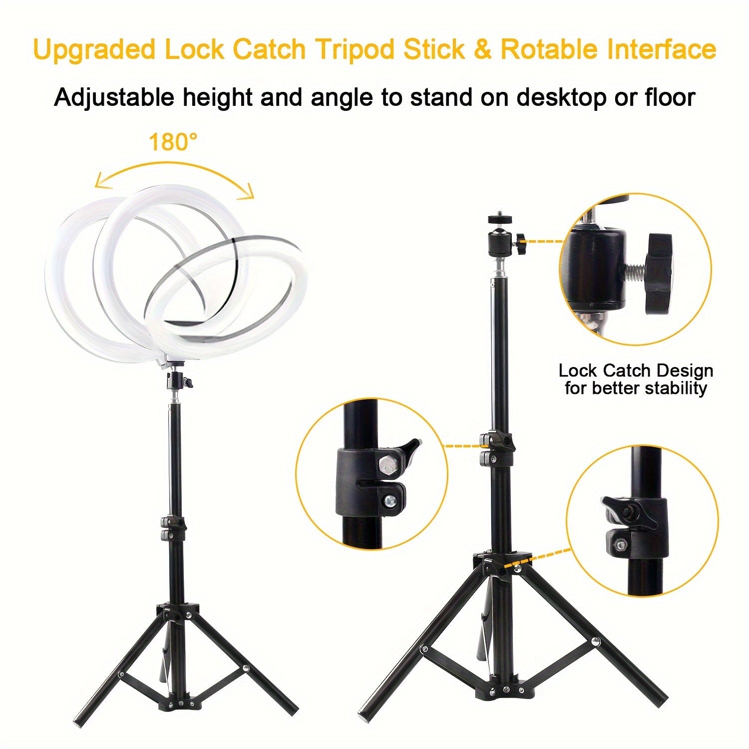 10 Inch LED Ring Light Kit with Tripod Stand for Selfies Live Streaming Photography and Makeup