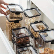 Kitchen Storage Containers for Pantry and Fridge Plastic Jars with Lids