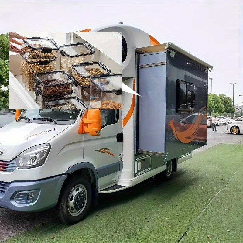 Kitchen Storage Containers for Pantry and Fridge Plastic Jars with Lids