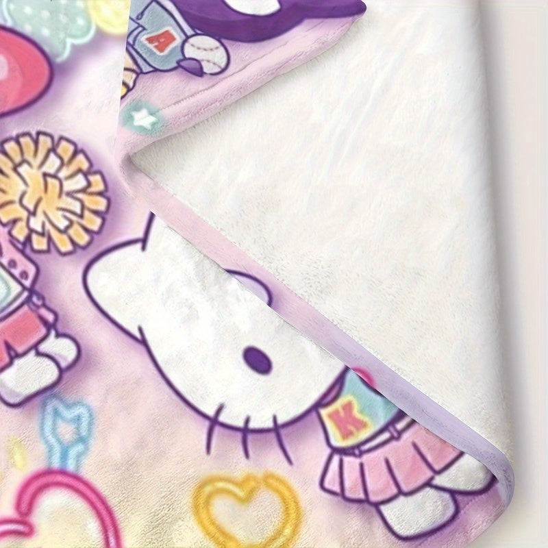 Hello Kitty Throw Blanket Cozy Lightweight Bohemian Style for All Seasons