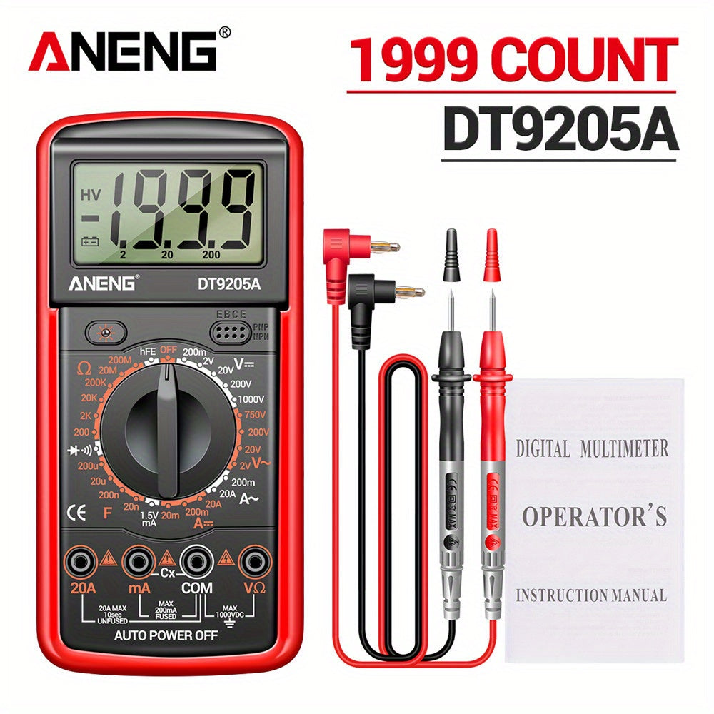 Digital Multimeter AC/DC Voltage Current Tester with Analog Display