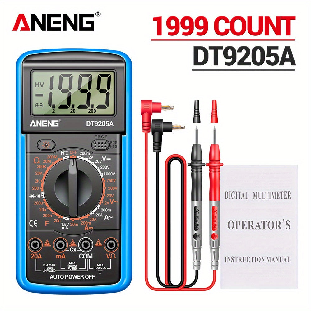 Digital Multimeter AC/DC Voltage Current Tester with Analog Display