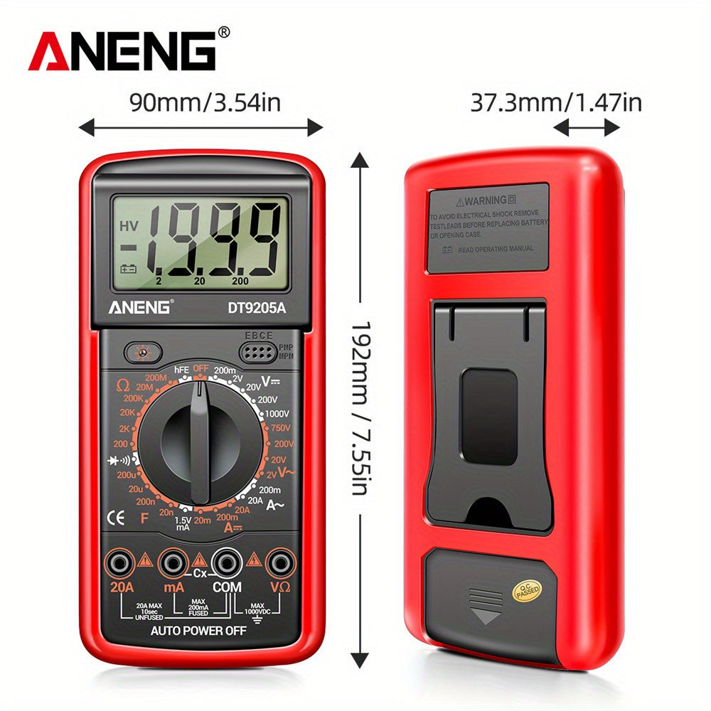 Digital Multimeter AC/DC Voltage Current Tester with Analog Display