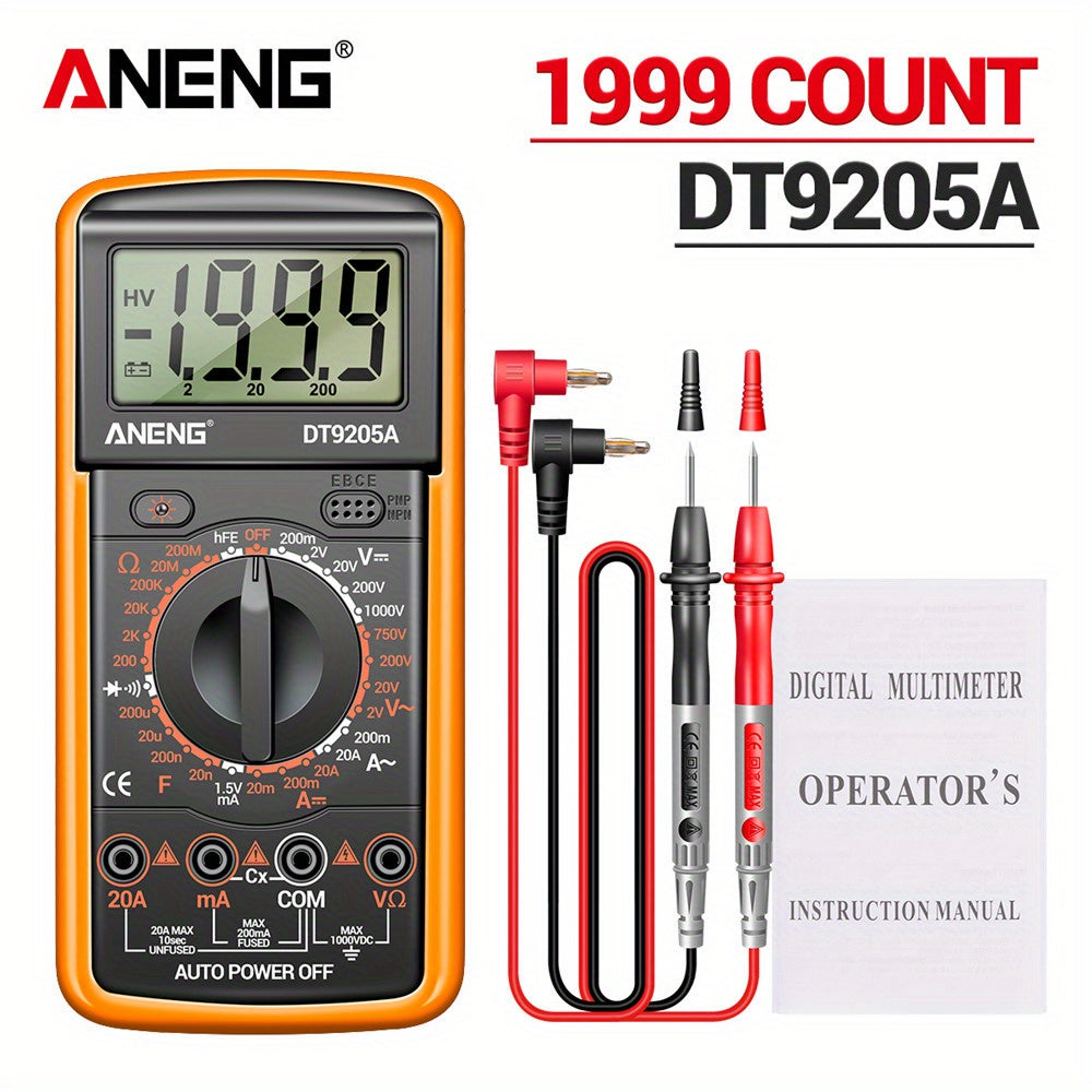 Digital Multimeter AC/DC Voltage Current Tester with Analog Display