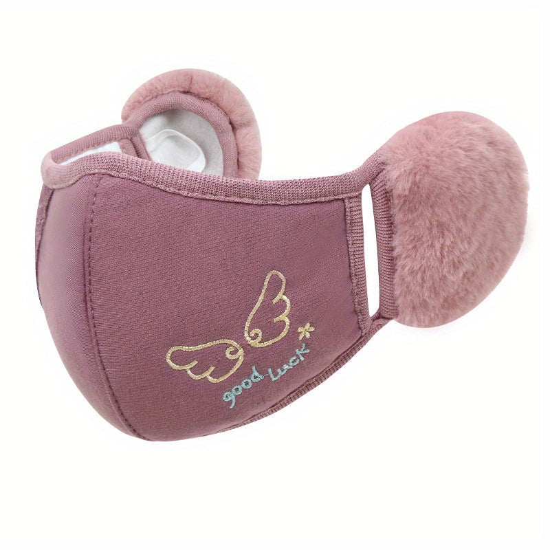 Women's Winter Ear Muff Face Mask Windproof Breathable Stretch Polyester