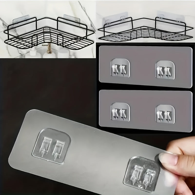 Juego de 2 soportes de pared resistentes con ganchos para organización en el hogar y la oficina