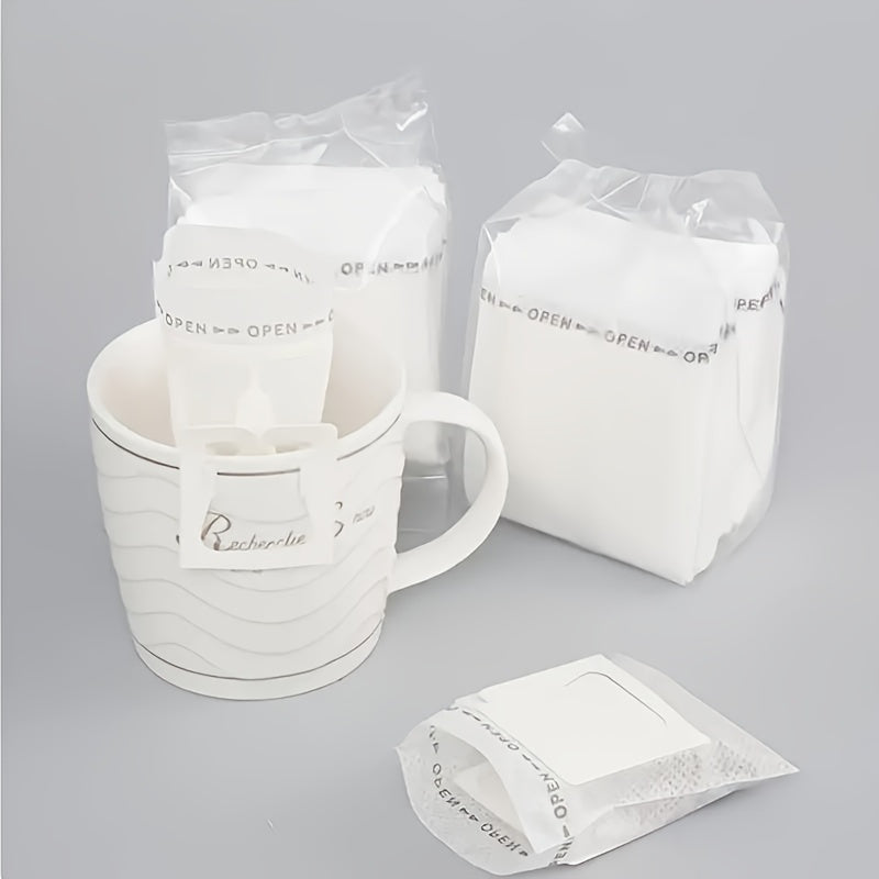 50PCS Coffee Drip Filter Papers with Reusable Bag Easy Brew Accessories
