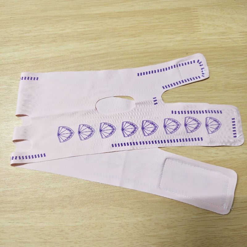 Yuzni ko'taruvchi tasma ayollarda ikki chinni kamaytiradi, osilgan V yuzlarini elastik, nafas oladigan material bilan ko'taradi.