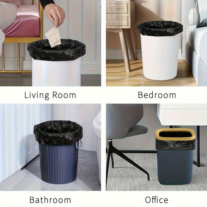 75 Pieces Kitchen Household Flat Mouth Garbage Bags Thickened Sorting Plastic Bags 5 Rolls