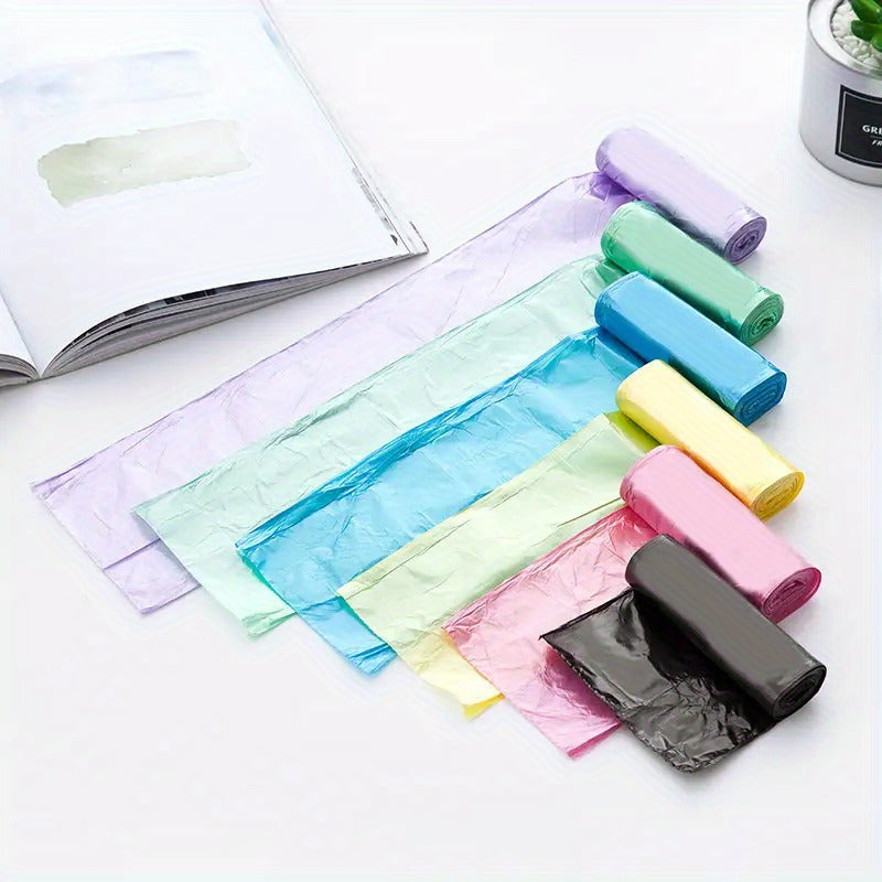 75 Pieces Kitchen Household Flat Mouth Garbage Bags Thickened Sorting Plastic Bags 5 Rolls