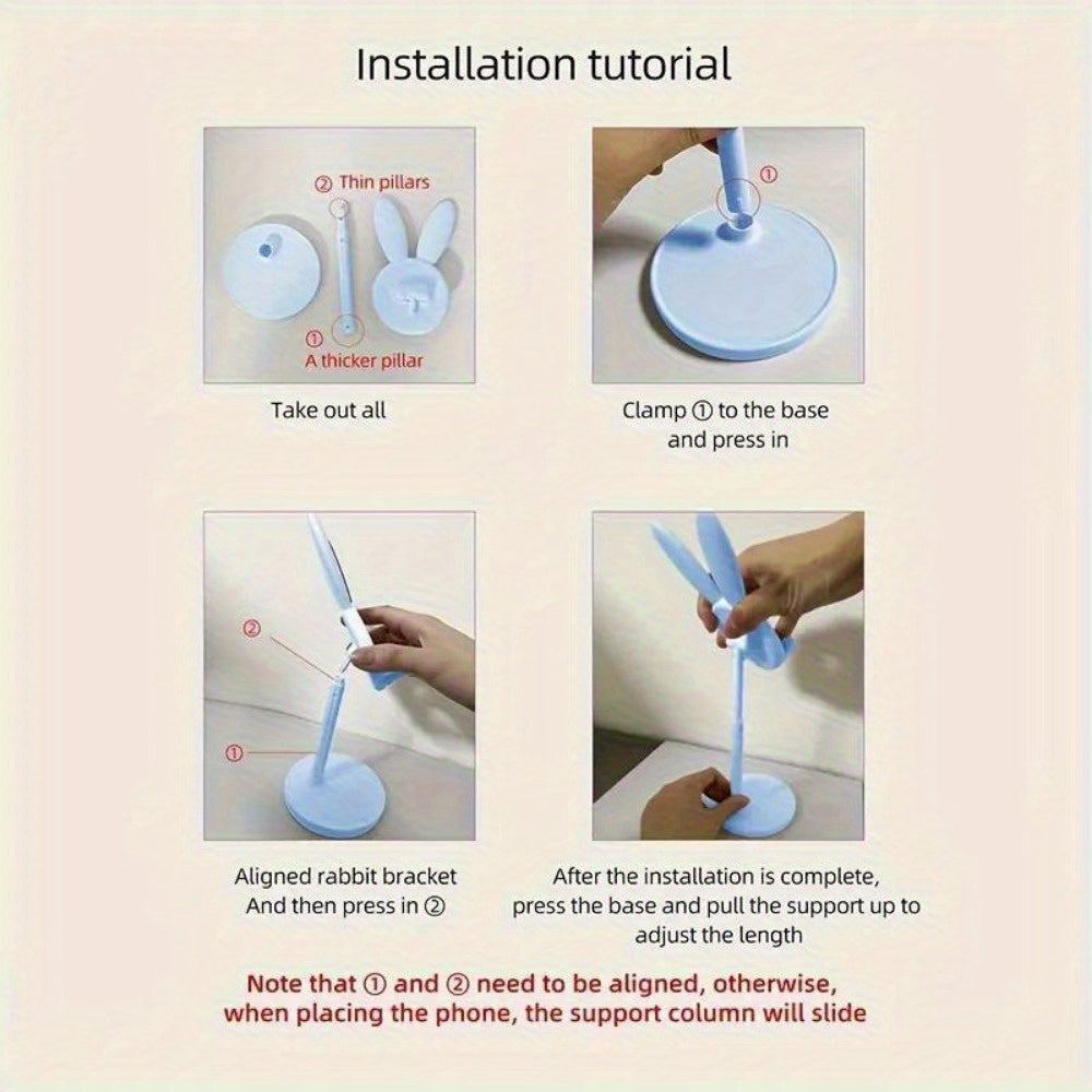 Rabbit Ears Phone Stand Desktop Holder Selfie Support Universal Smartphone Support