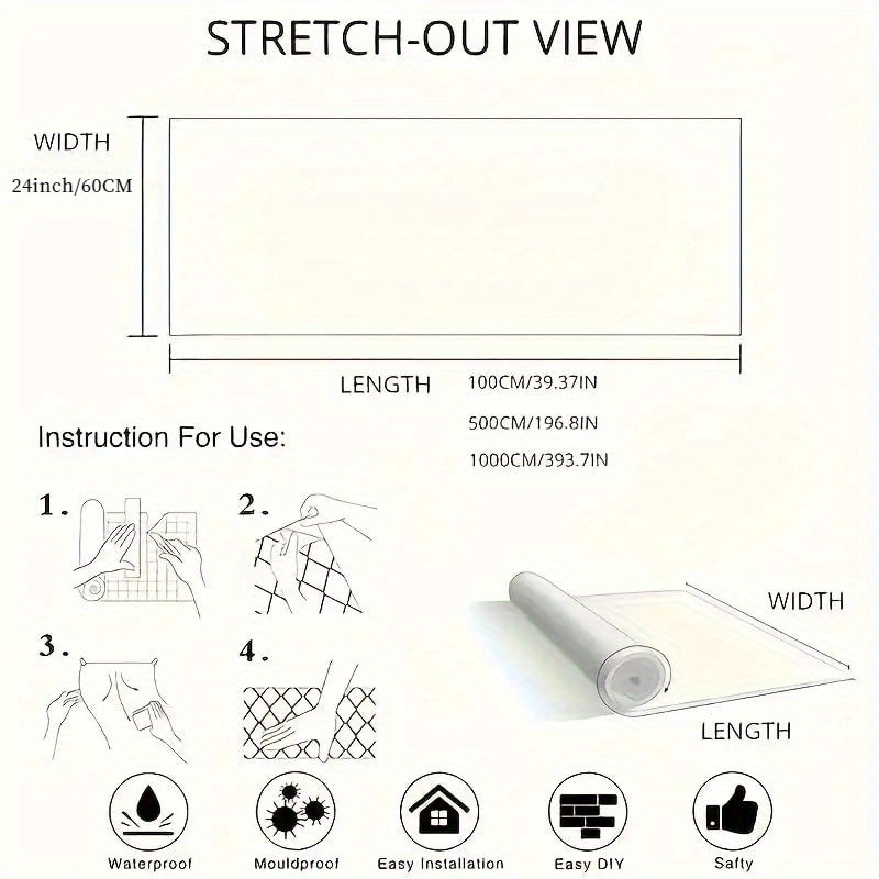 Black Marble Look Self-Adhesive Vinyl Wallpaper Roll 60cmx5m for Kitchens