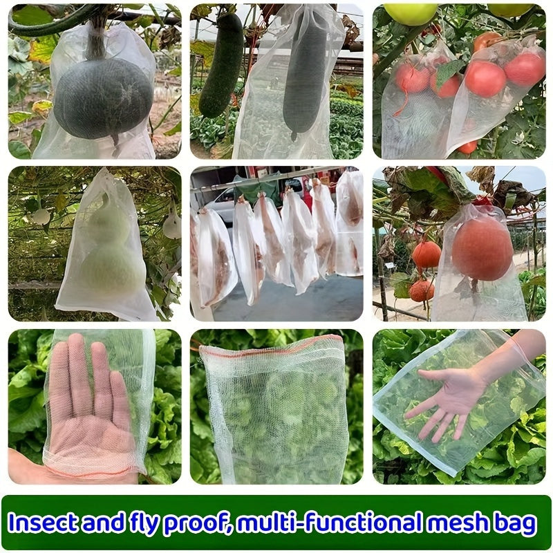 Ovqat va quritish panjaralari uchun 5 ta Nilon tarmoq saqlash sumkasi to'plami