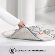 Polyester Non-Slip Doormat with Heartstopper Nick and Charlie Shoes Design, Machine Washable, Entryway Bedroom Balcony Carpet